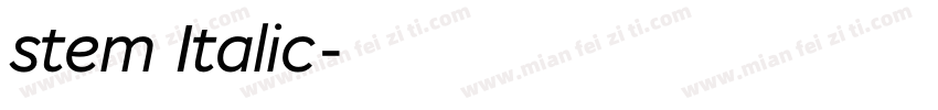 stem Italic字体转换